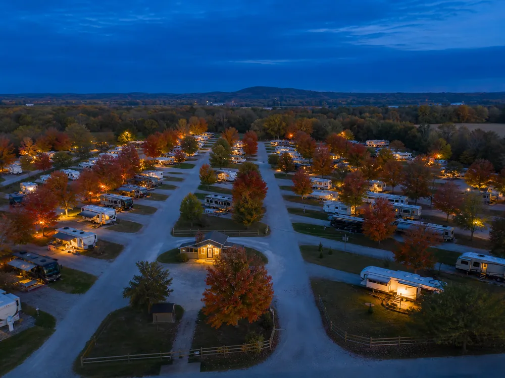 RV park layout seen from above